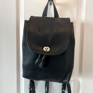 COACH Vintage Black w/silver hardware Backpack Made In USA